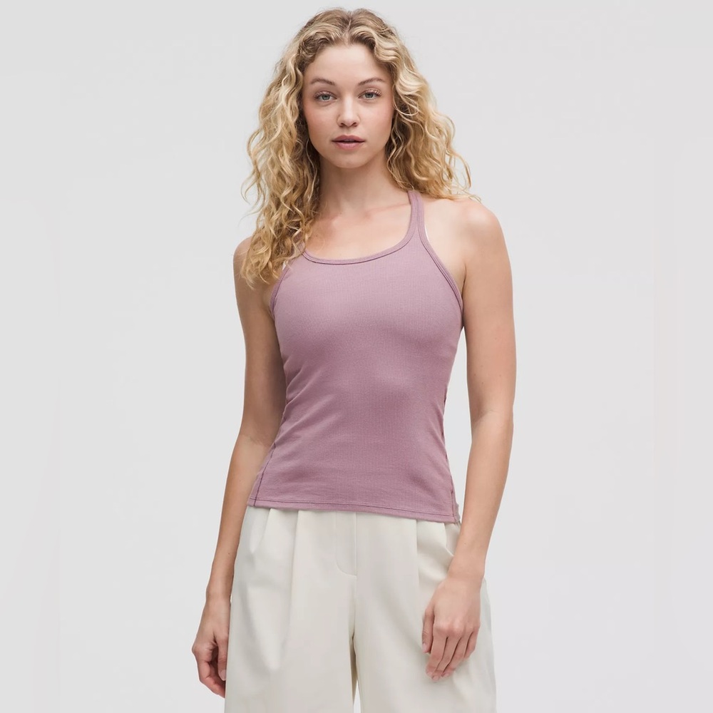 Lululemon Athletica Mauve Ribbed Tank Top